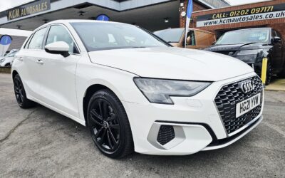 2021 AUDI A3 TFSI 30 1.0 LITRE MANUAL PETROL EURO 6. ONE OWNER FROM NEW