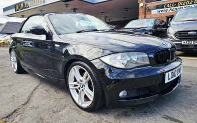 2010 BMW 118i MANUAL PETROL 2.0 LITRE CONVERTIBLE WITH ONLY 57,000 MILES