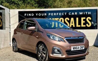 2014 PEUGEOT 108 ALLURE 1.2 LITRE MANUAL PETROL 3 DOOR HATCHBACK… IDEAL FIRST CAR