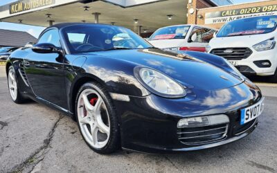 2007 PORSCHE BOXTER S 3.4 LITRE MANUAL PETROL CONVERTIBLE. ONLY COVERED 77,708K MILES