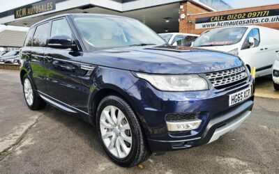 2015 LANDROVER RANGE ROVER SPORT HSE 3.0 SD V6 SUV 5 DOOR DIESEL AUTOMATIC 4WD  EURO 6 S/S 306 PS PRESENTED IN LOIRE BLUE SAPPHIRE METALLIC COVERED 73,894 MILES